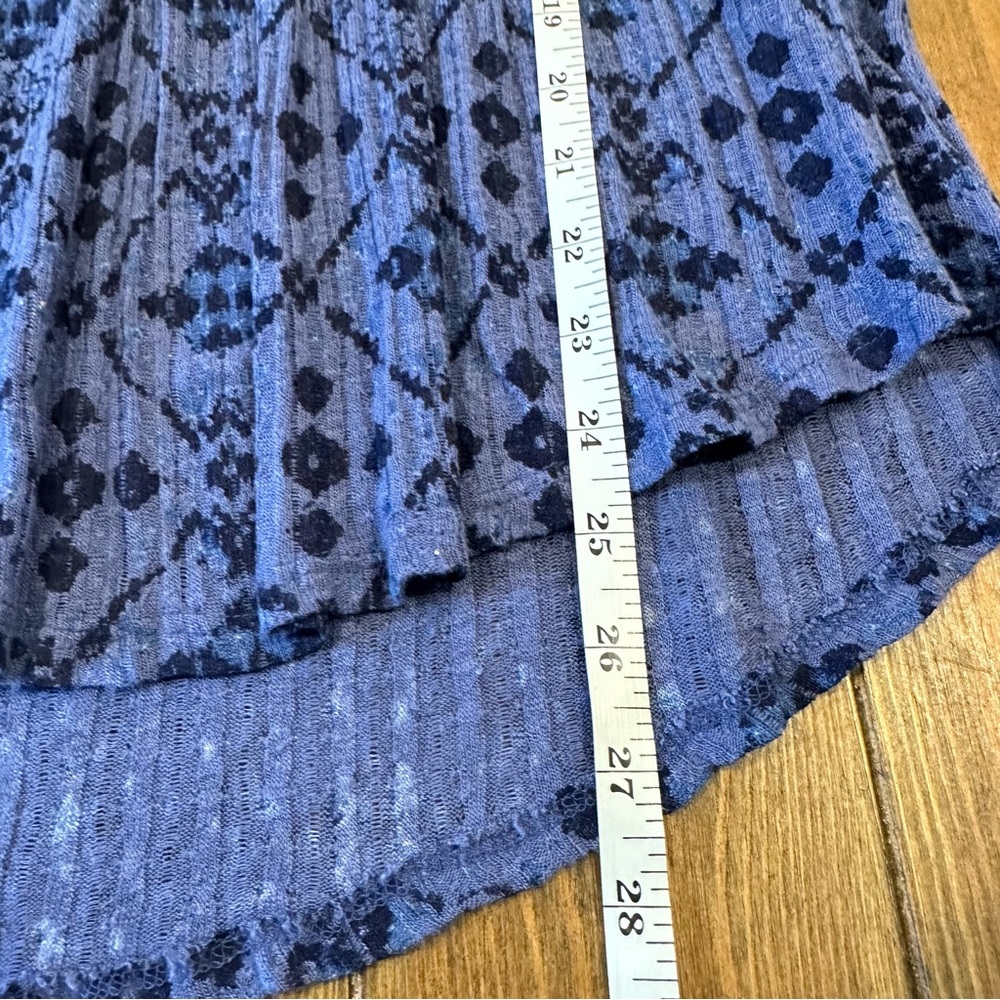 Lucky Brand blue long sleeve half button down top - Picture 7 of 7